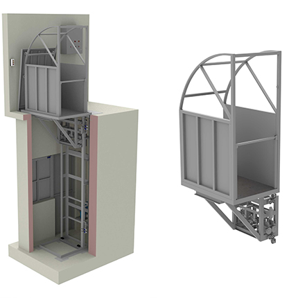 Конструкция тротуарного лифта (взято из интернета)