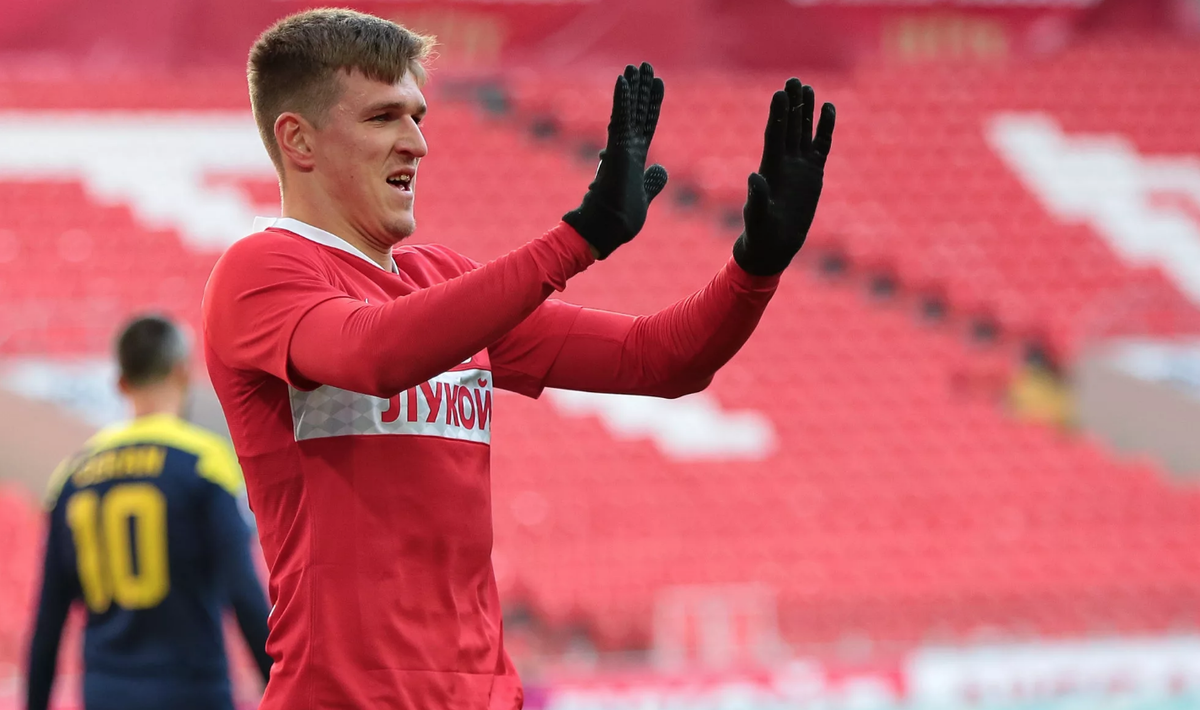 Александр Соболев в составе "Спартака". Фото spartak.com