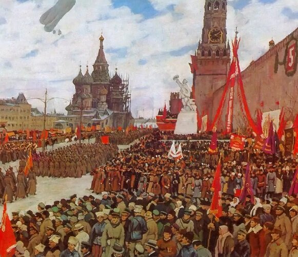 Парад на Красной Площади. 1923 г.