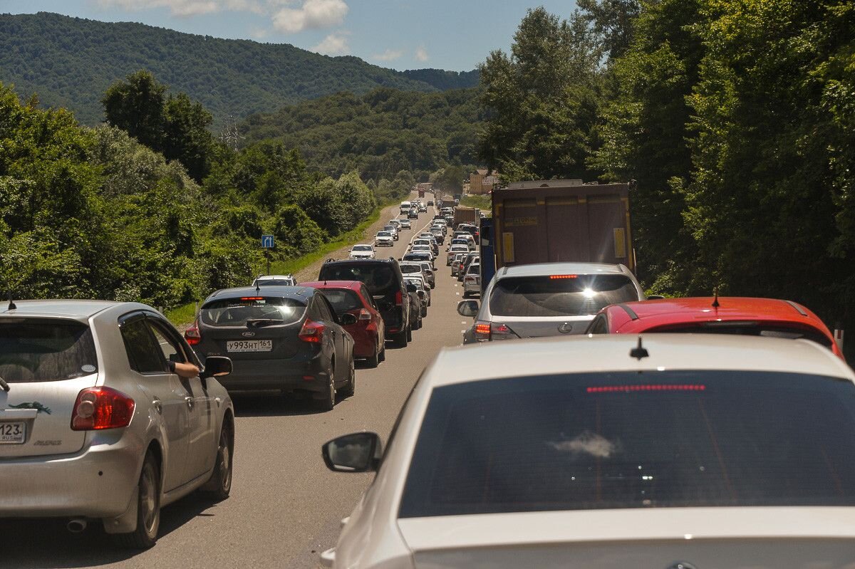 пробки по дороге на море