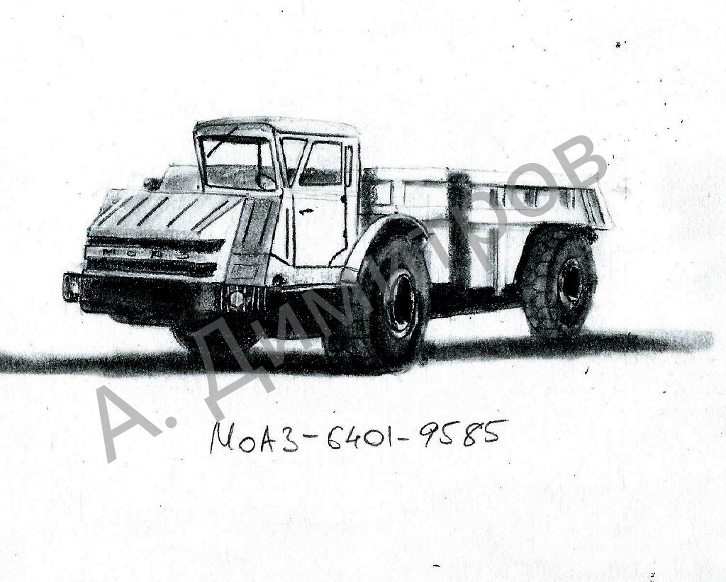 Самосвальный автопоезд для подземных работ МоАЗ-6401-9585