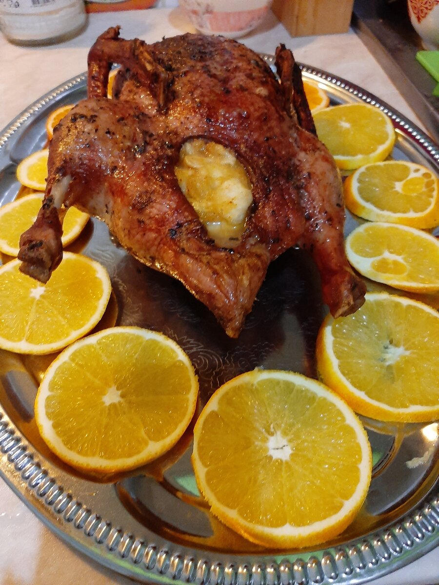                                                       Утка в апельсинах фаршированная яблоками