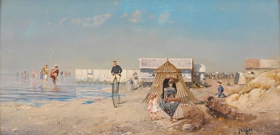 Robert Alott, Am Strand von Ostende, 1888