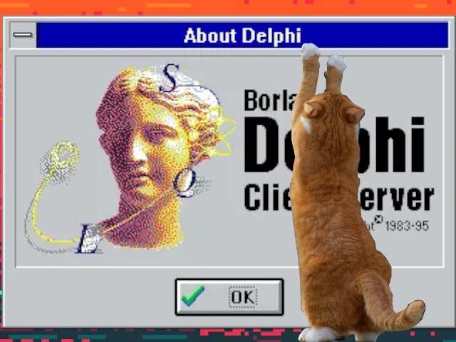 Котик точит когти о тело программы