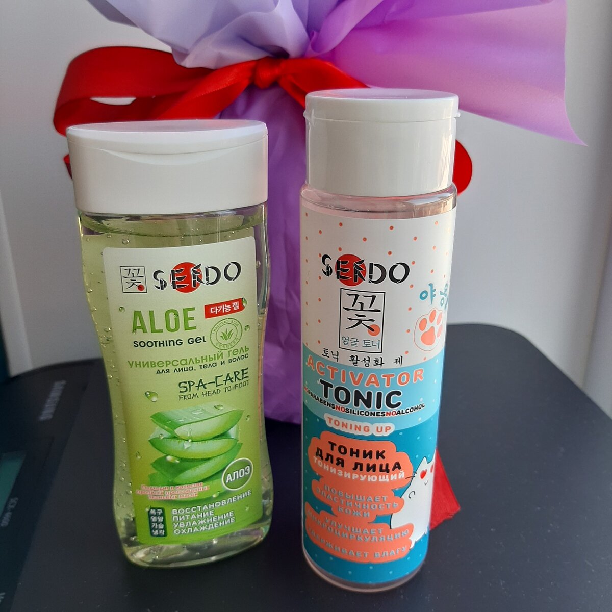 тестирую тоник и универсальный гель. Общая стоимость покупки около 200 рублей (77 рублей тоник, 120  рублей универсальный гель)