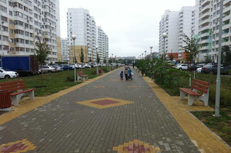 В краснодарском микрорайоне "Панорама" появился новый бульвар :: Krd.ru