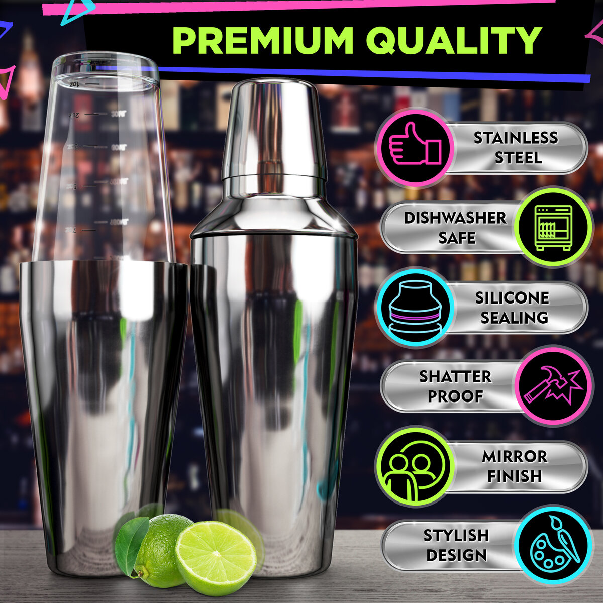 Инфографика свойств для "Набора бармена" в исполнении AmzPIX