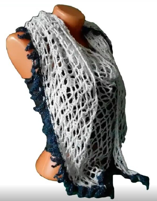 ажурная шаль крючком