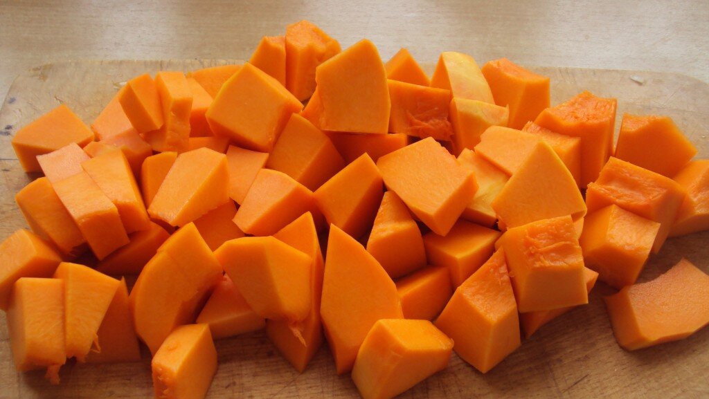 Нарезанная тыква