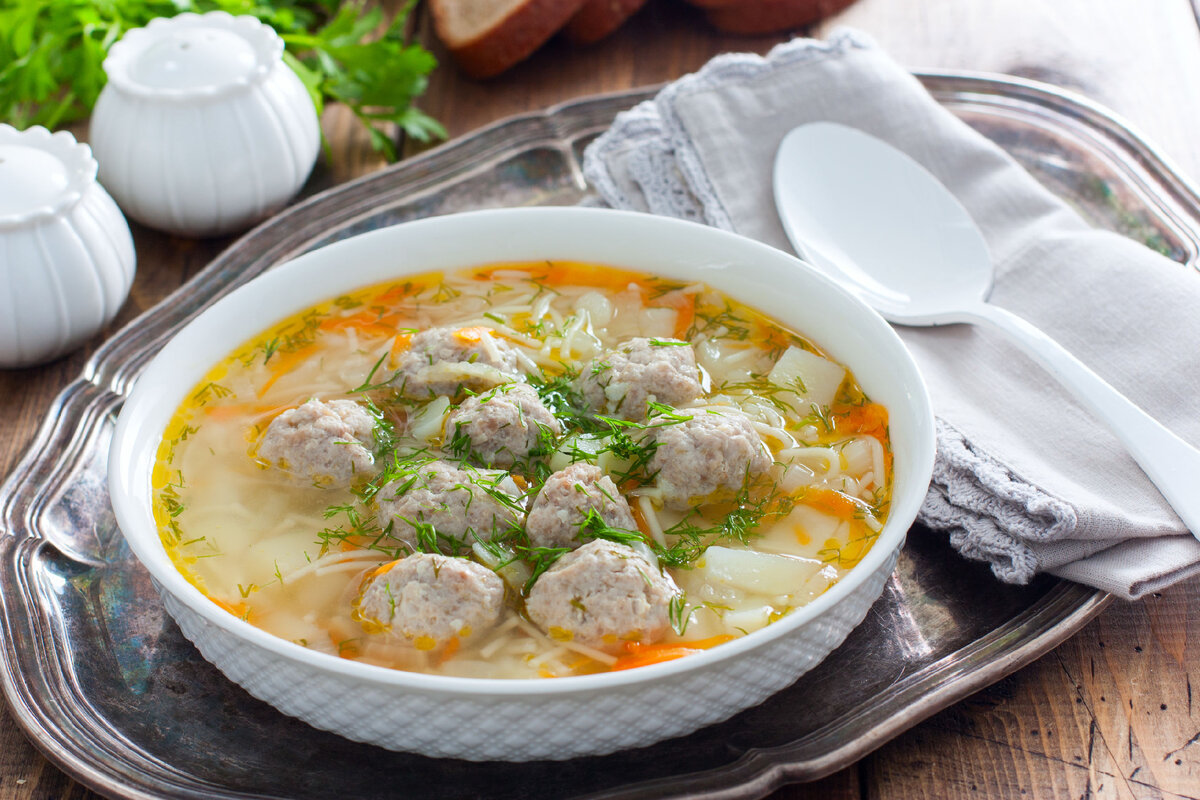 Суп с фрикадельками и рисом – пошаговый рецепт приготовления с фото