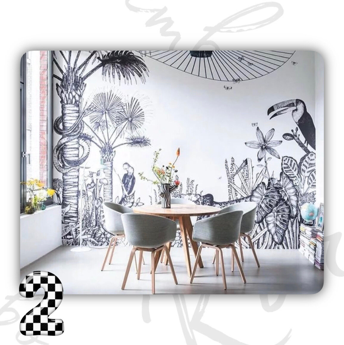 Роспись стены в комнате 2