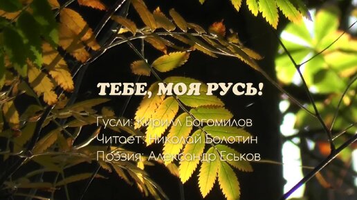 КРАСИВАЯ МУЗЫКА ДЛЯ ДУШИ - ТЕБЕ, МОЯ РУСЬ!