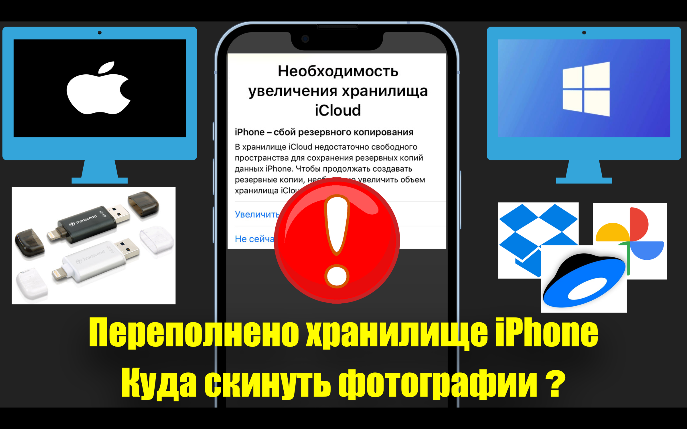 Хранилище iPhone переполнено.Куда БЕСПЛАТНО сохранять фото и видео с айфона