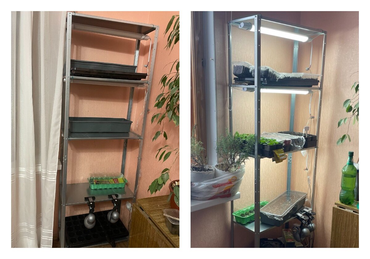 Стеллаж после установки и в использовании. 