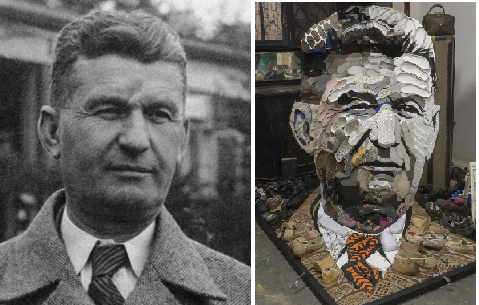 Томаш Батя: фото и анаморфный портрет. Изображения из открытых источников. Коллаж выполнен автором.