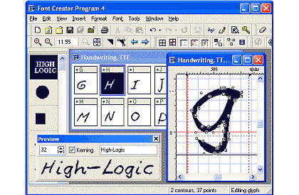 Создать сам шрифт в Font Creator проблемы не составит — всё это делается банальным «копипастом», программа распознает очертания буквы, которые при необходимости можно даже подправить.

