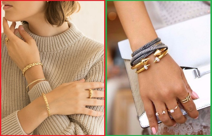 Золотые и серебряные изделия должны быть одного типа 