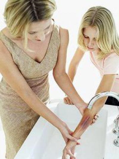 первая помощь при ожоге ребенка