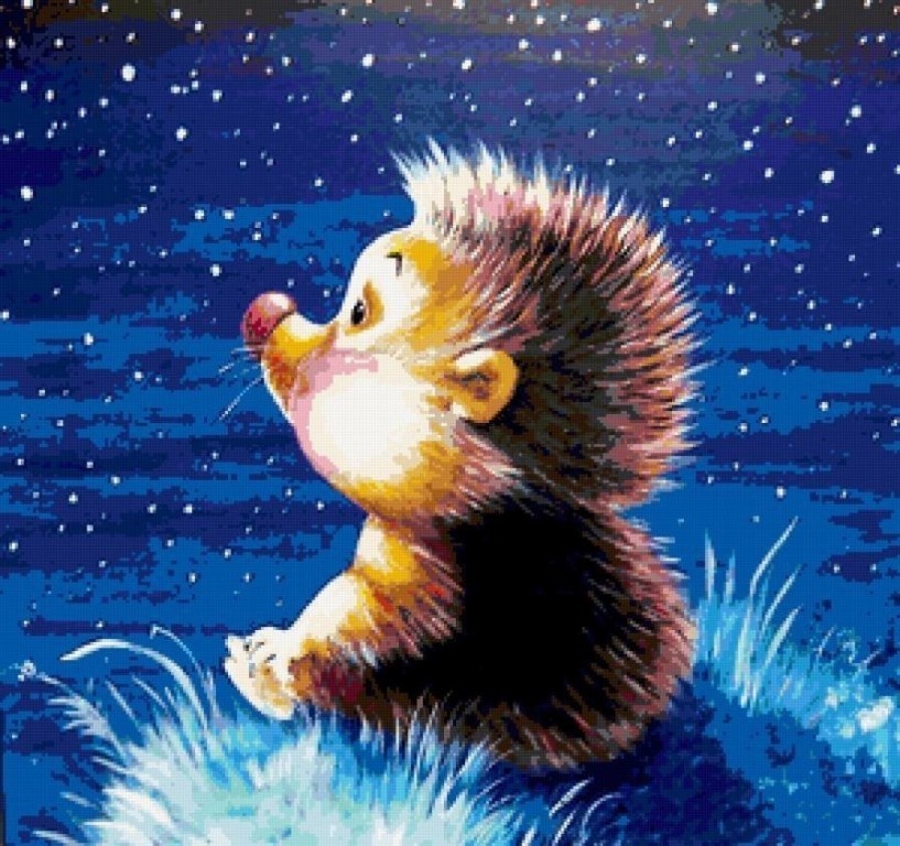 В сыром и холодном каменном лесу жил ёжик. Он был вежливым и добрым, хотя и с колючками. Про которые иногда забывал и частенько страдал из-за этого. И искал, по лесу бродя, ёжик дом свой.

В поисках, забрёл он в подземелье кротовье. С обитателями познакомился. И вроде те добры были к ежу, иногда колючему, да только не чувствовал он дома себя там.

А однажды ночью, на порожке подземелья сидя, увидел ёж звезду. Пала она тогда с неба на землю. Подобрал звезду ёжик, обогрел и помог в небо снова вернуться. Но запала ему в сердце частичка пыли звёздной.

С тех пор ночами ёж сидел на ветру, кутаясь в свою колючую шубу. А звезда та, сияя в небе среди многих звёзд, светила, казалось, другу своему колючему.
И в один из дней, когда подошло время, ветер, чей полёт не предугадать, но тёплый, южный, поднял ёжика от земли и вознёс к звёздам.
Не с первого дня, но за время, обжился неколючий среди чертогов звёздных, с многими звёздами познакомился. И вроде как дома себя почувствовал. Жил на небе. Рассказывал звёздам сказки разные.
И, как кажется, пришелся ёж звёздам ко двору.

Но вновь подул ветер, северный, и запахло магией даже на небе. И рванул ёж с небес туда, на звук магический, и в школу искусств словесных попал. Да только было у школы одно условие.
Подковы серебряные - каждому ученику.

Подковы так подковы, ничего просто так не бывает. Всадник магический подковал колючего, и принялся Подкованный_Всадником_Ёж постигать магию словесности, изящной и не очень, и стили повествований разные. Только тоска душу ежиную будто в тиски заковала.
И тяготила подков хуже.
Всё чаще и чаще, после уроков магических, уходил ёж подальше от школы в лес и смотрел на звёзды, на сосну забравшись. И сияли звёзды ровным светом, как будто душу его убаюкивая.
И покойно было ежу.
Хоть и домой тянуло.

С успехом курсы магии слова окончив, покинул ёж пределы школы. И лунный ветер, подхватив его, быстро к звёздам вознёс.
Да так быстро, что потерял в полёте ёжик подковы.
И понял это не сразу, а лишь на следующий день. Опечалился, колючки дыбом встали. И искал он подковы по углам чертогов звездных, где бывал обычно.

И думал и гадал, как же так, куда же подковы могли задеваться?
Себя ругал ёж за рассеянность.
И звёздочки печалились, видя что ёжик насупился и колюч стал.
И сказок теплых звёздных, так многими любимых, не рассказывал, и молчал всё больше. 
Помогать ежу звёзды пытались и поддерживать, как у них принято.
Все чертоги облазили, за обратную сторону луны заглянули, в изгибах молнии смотрели - но нет подков нигде. И никто из звёзд и не видал даже, куда подковы ежовые делись.

Не на шутку загрустил ёж, считая эти подковы символом признания способностей его творить словами магию. Без подков попытался сказки звёздам рассказывать, как оно раньше было. И вроде же получалось, заходить звездами его сказки новые стали.

А однажды ночью, сидя на краю облака, что чертоги звёздные ограничивало, ёж слушал музыку Розы ветров, которая в тех краях была непредсказуема.
То к северу ветер потянет, то разом переложившись, на юг, а то и к западу, где уставшее от дня солнце на отдых прячется.

И напела Роза ветров ежу без подков, что их смыло дыхание ветра. А он, ёж, сам по себе - творец, каких мало. 
А подковы - их ветер в деревни разнес.
На избы семей, где разлад был. Им нужнее.

Ёжик улыбнулся и колючки свои поприжал. Он поверил Розе ветров.
И пошёл сочинять новую добрую сказку.
Для звёзд и всех, что прочитать её пожелает.

И Роза ветров тоже улыбалась.
Зная, что не раз ещё и не два с её помощью ёжик в путь отправится.
Хоть и всегда в свой звёздный дом возвращаться будет.
