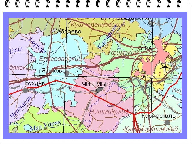 Чишминский район республики башкортостан карта