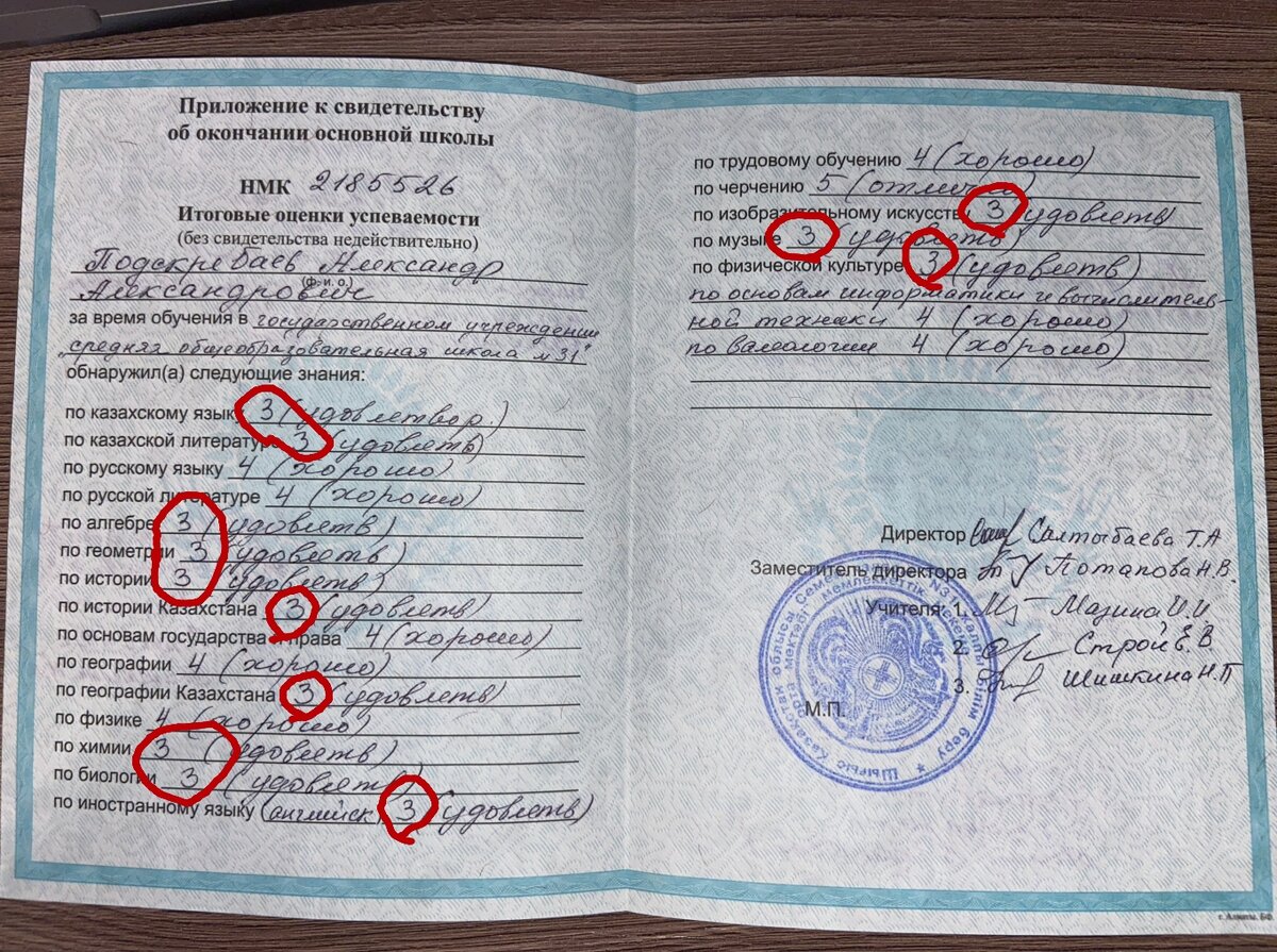 13 троек в школьном аттестате. Меня уж точно не назвать выдающимся учеником