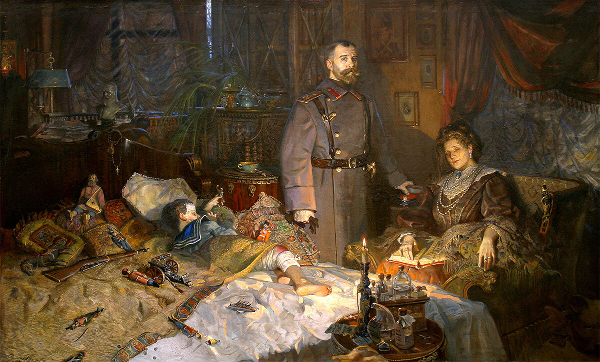 Павел Рыженко, триптих «Царская голгофа», 2004 год «Александровский дворец. Заточение»