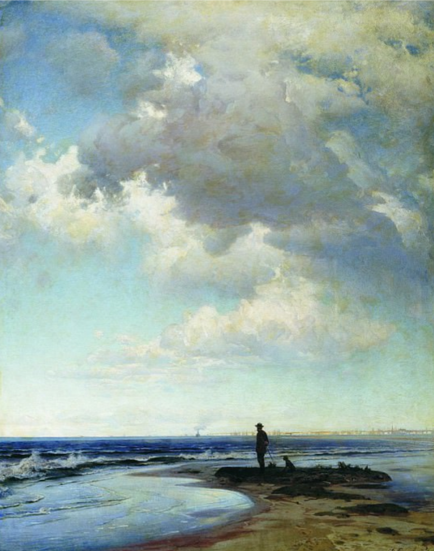 Фотография картины В. Д. Орловского "На берегу моря" (из свободных источников)