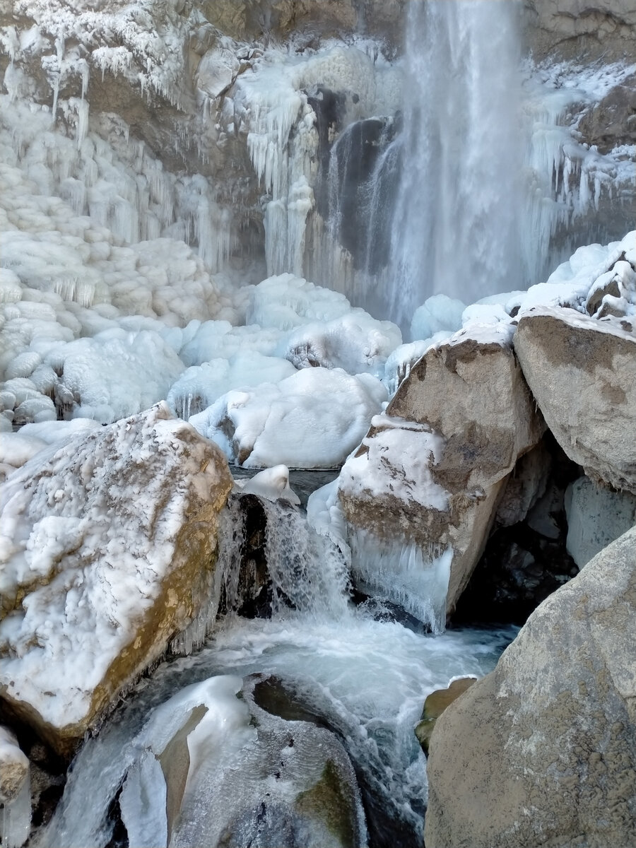 Водопад Султан Джилы Су зимой