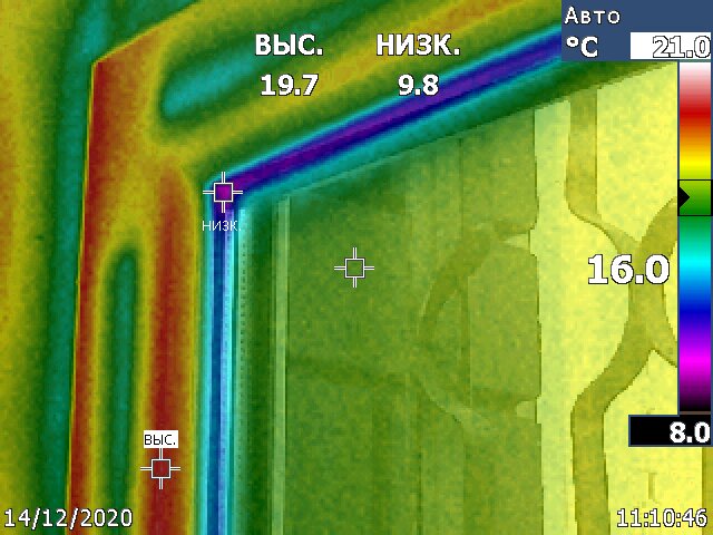 Навёл тепловизор на пластиковое окно и понял, что выбирать окна надо совсем по другому критерию.