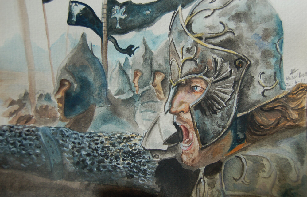 Фарамир во время наступления на Осгилиат арт. (ист. https://clck.ru/aqack опубликовал www.deviantart.com, пользователь Chesarei, взято с https://clck.ru/aqabk)