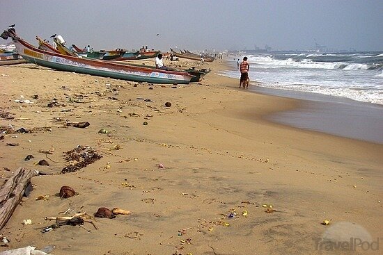Типичный вид побережья Индийского океана в Индии. Этот вам не Мальдивы....