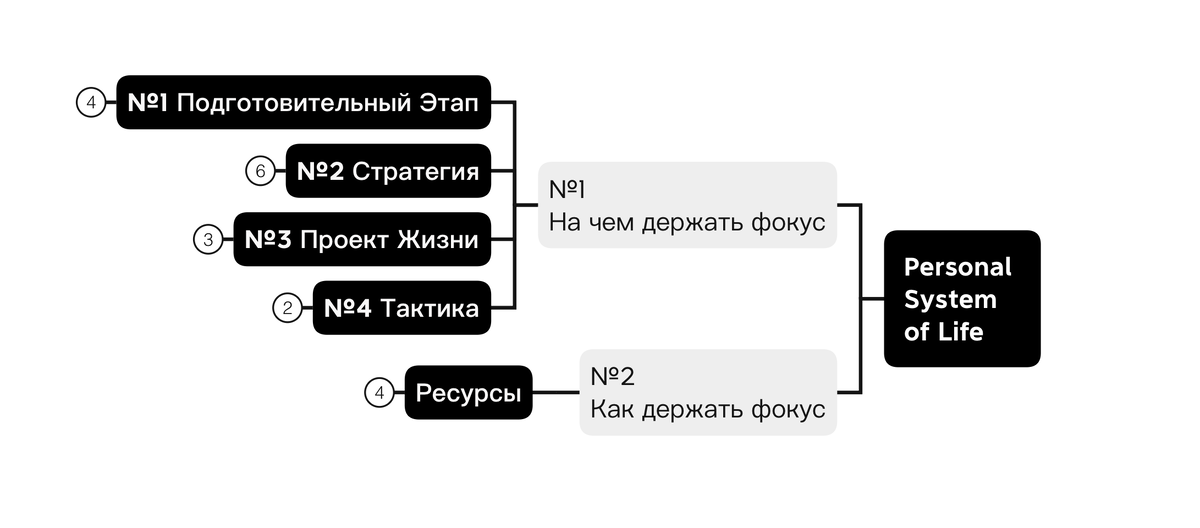 Общая схема работы с клиентом по авторской методике PSL вместе с коучами-семейной парой Виталием и Александрой Паниными.   