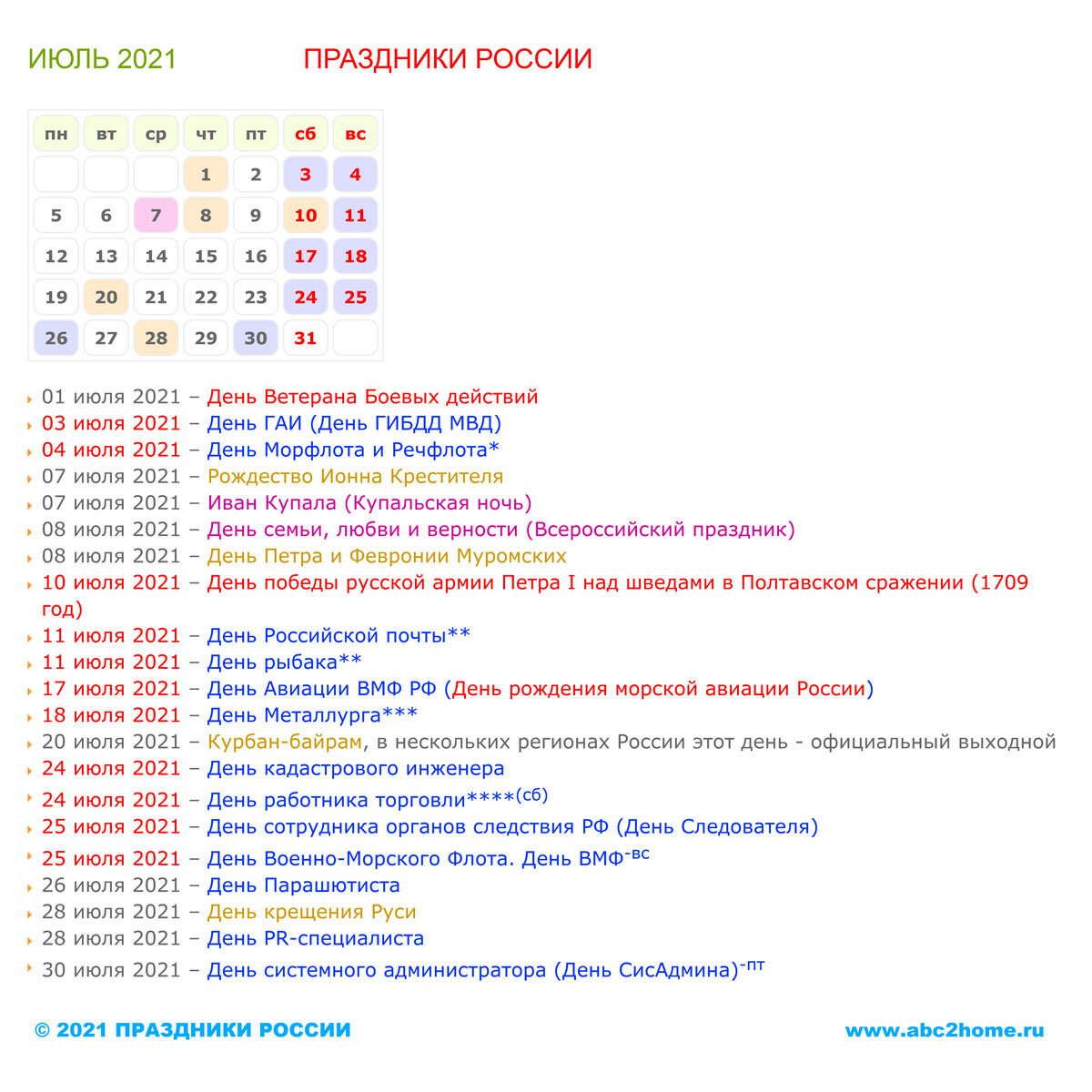 Российские праздники в апреле. Праздники в июле. Российские праздники в июле. Праздники вмроссии июль. Профессиональные праздники в России.
