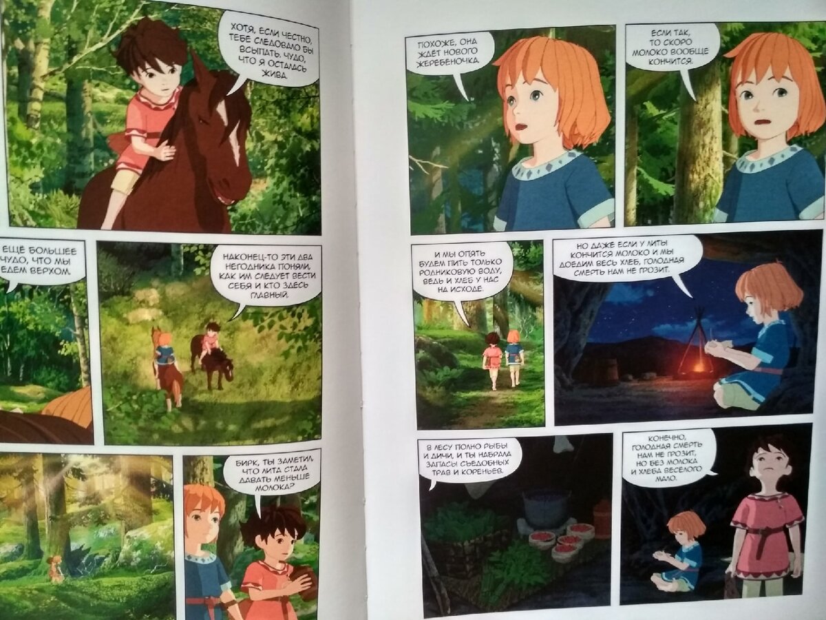 Несколько страниц-кадров из книг, фото автора.