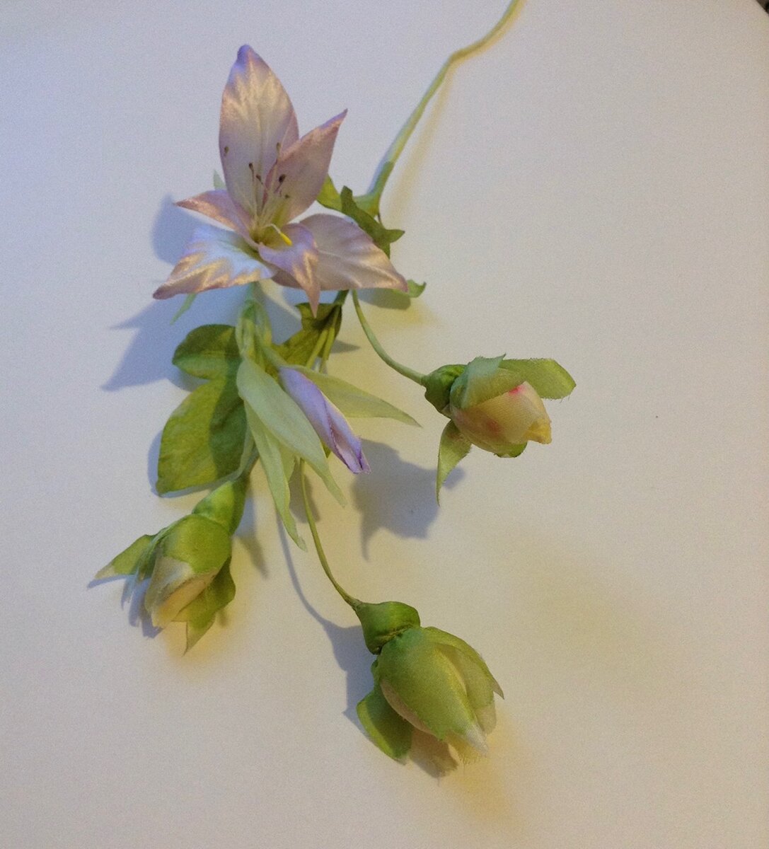 Мои первый цветы из шелка, 2014 год