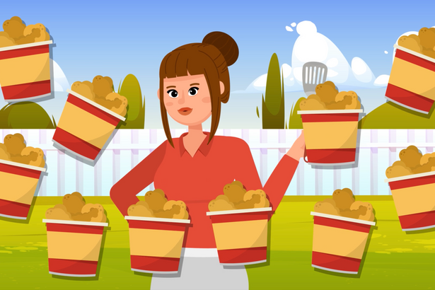     Угадайте, кто украл ведро с куриными крылышками. Это вопиющая наглость!