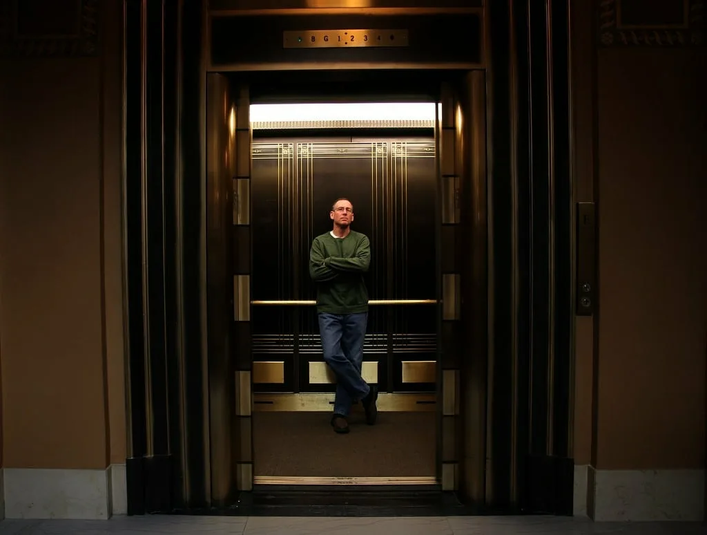 Elevator man перевод. Люди в лифте. Мужчина в лифте. Фотосессия в лифте.