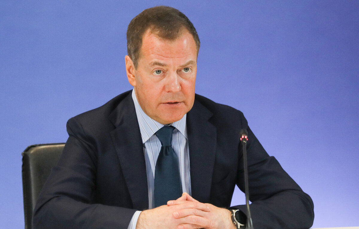    Заместитель председателя Совета безопасности РФ Дмитрий Медведев  Екатерина Штукина/POOL/ТАСС
