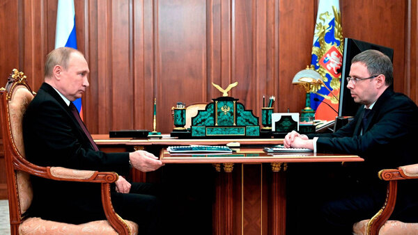 Встреча Владимира Путина с руководителем ФАС Максимом Шаскольским. Фото © Kremlin.ru