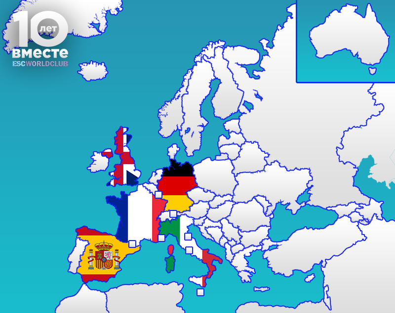 5 европейских областей. Евровидение большая пятерка. Большая пятерка стран. Страны большой пятерки. Больша япяиерка Евровидения.