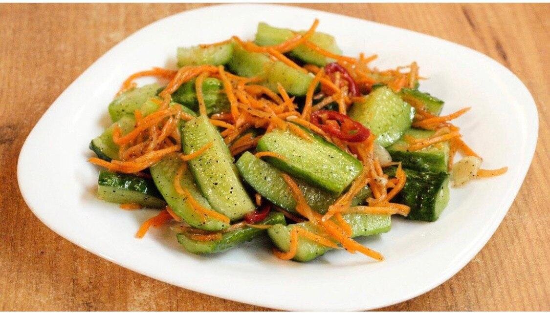 Салат с морковью и огурцами по-корейски на зиму - рецепт автора Ирина Пронько