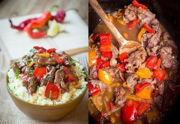 Рецепт сочной, вкусной, мягкой говядины с болгарским перцем