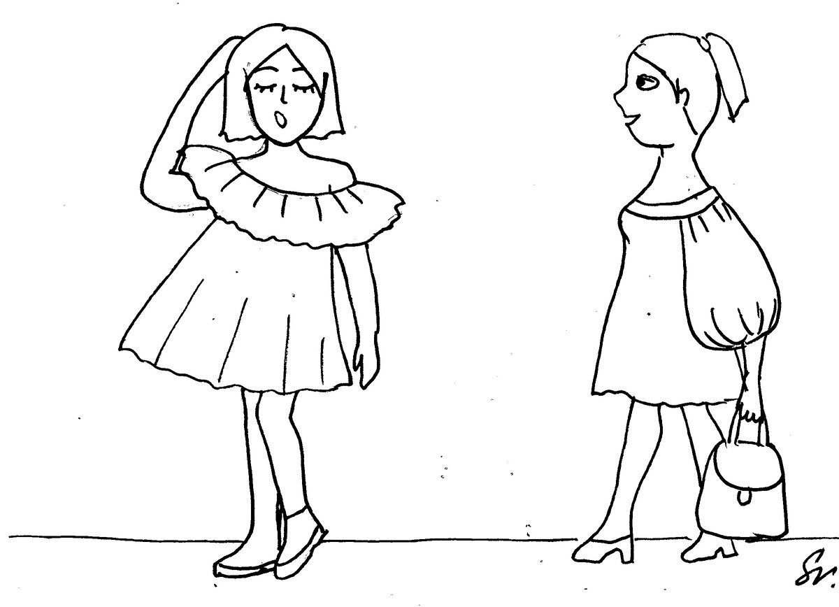 Красивая фигура и стройность под таким платьем надежно спрятаны)