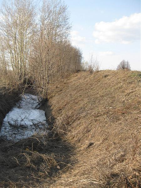 Остатки противотанкового рва в наши дни