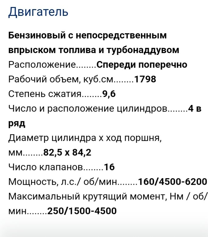 Технические характеристики двигателя 1.8 TSI