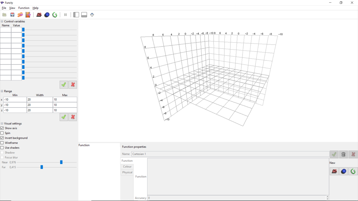Окно программы Functy