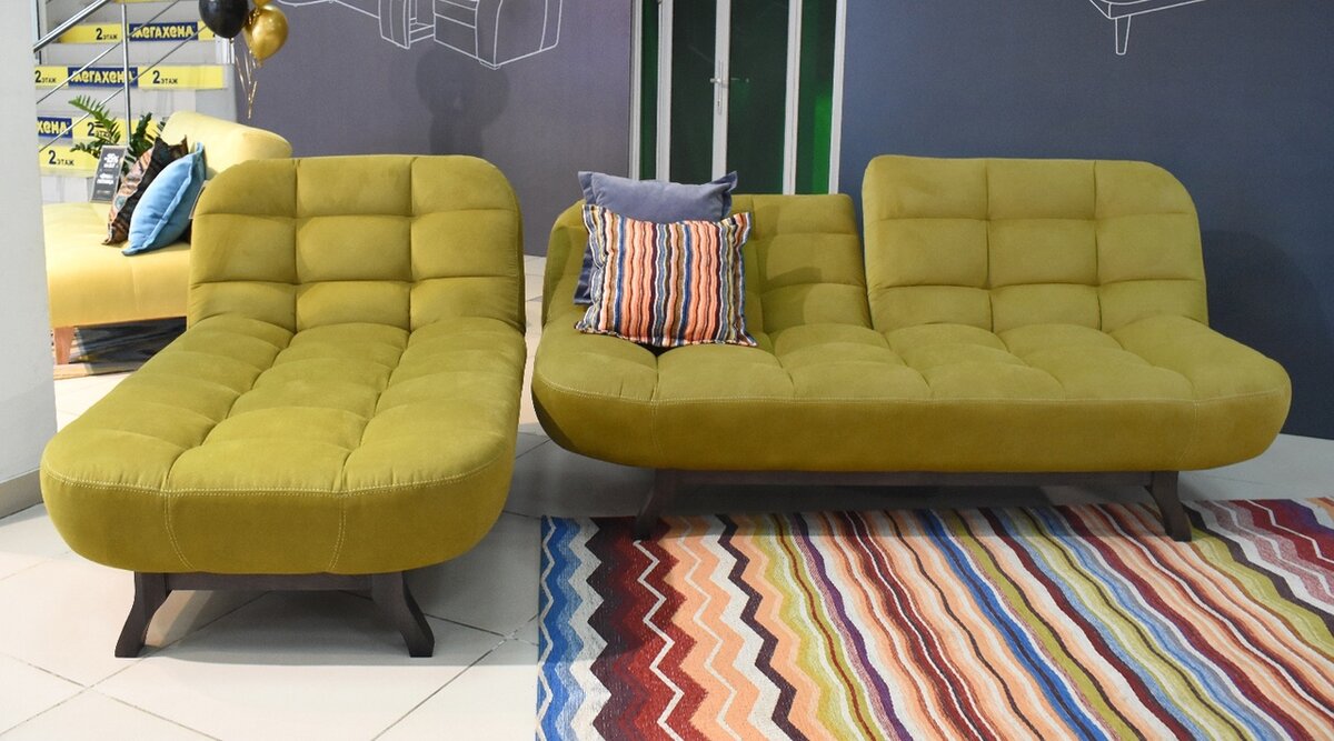 Диван и канапе "Космо", цвет желто-зеленый 