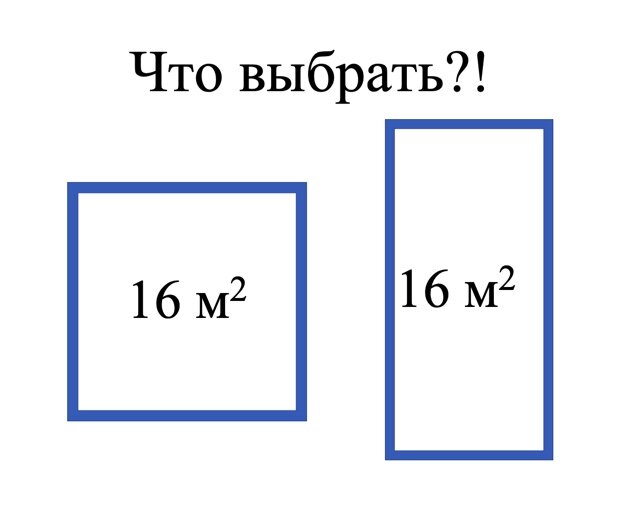 Квадратная или прямоугольная комната (студия)?