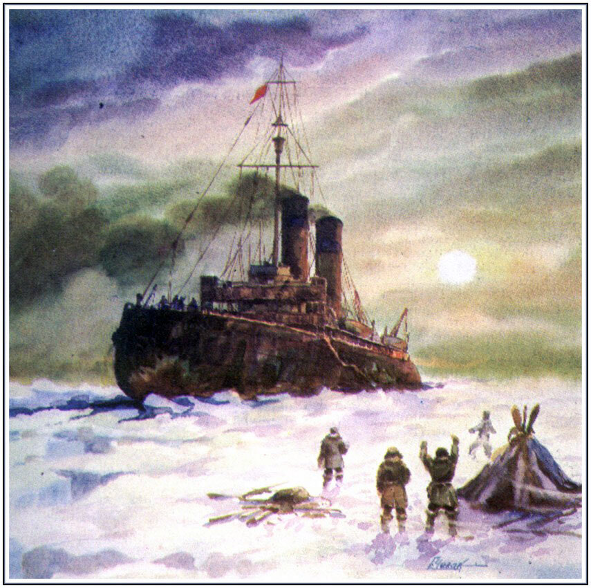 Ледоколу «Ермак» 24 января (6 февраля) 1900 года направлена первая радиограмма с приказом на спасение финских рыбаков