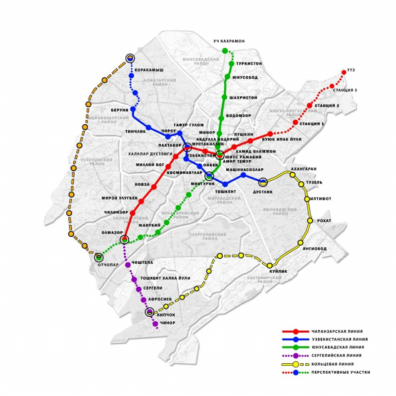 Карта метро в ташкенте